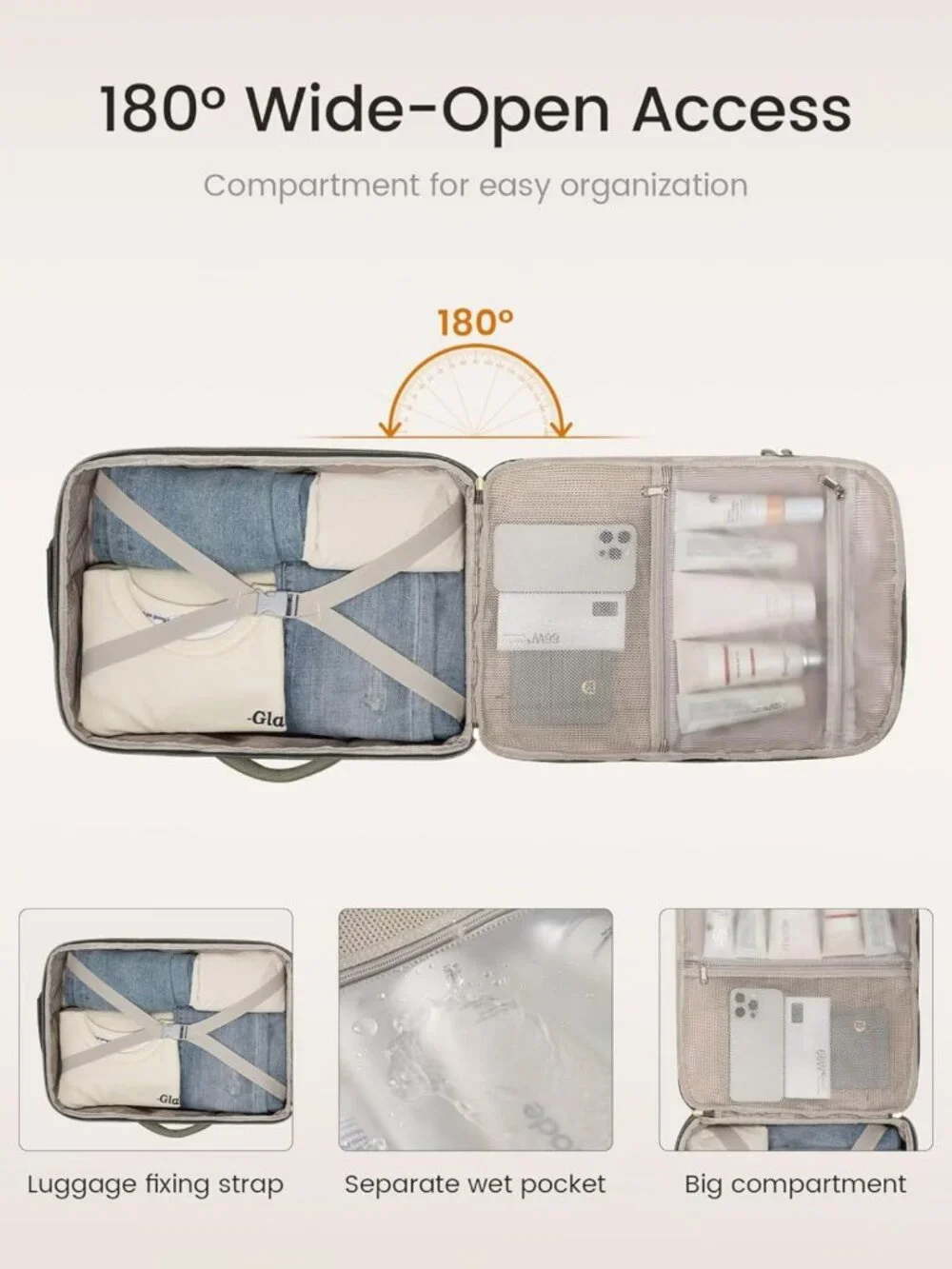 Versatile 40L Travel Backpack for Men & Women, Airline Approved, Waterproof